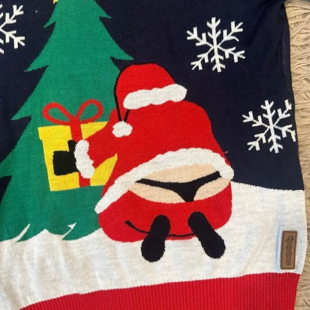 Tipsy Elves Christmas Holiday Naughty Santa Ugly Sweater size medium